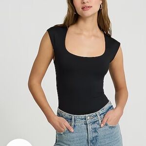 Express Black Sleeveless Bodysuit